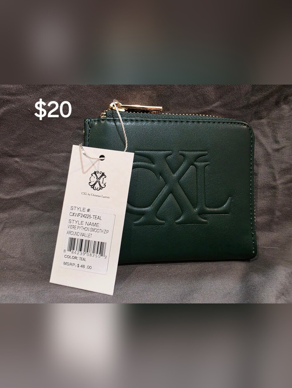 Christian Lacroix Vere Python Smooth Zip Around Wallet